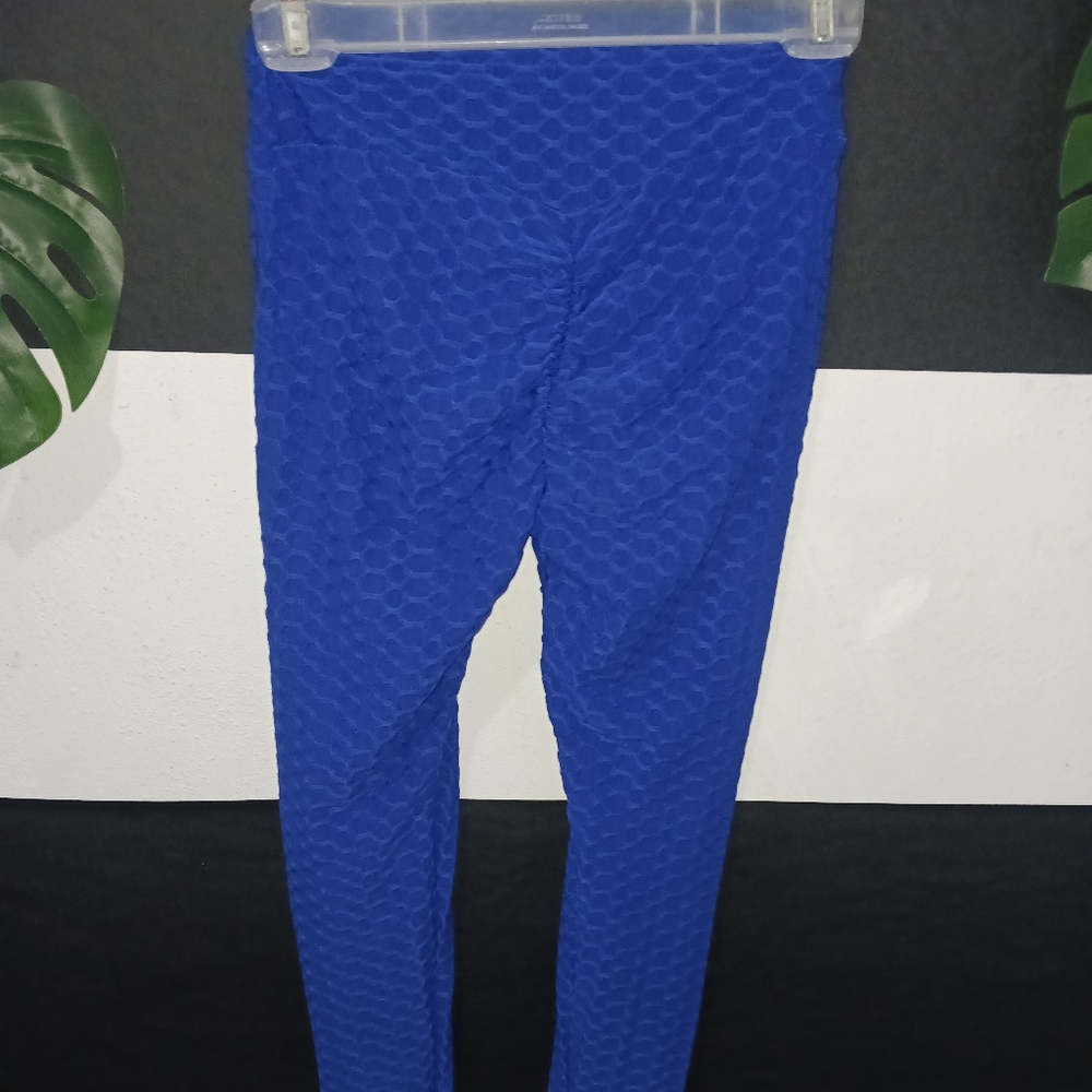 Emme Jordan Women butt lift fitness blue leggings - Picture 8 of 10